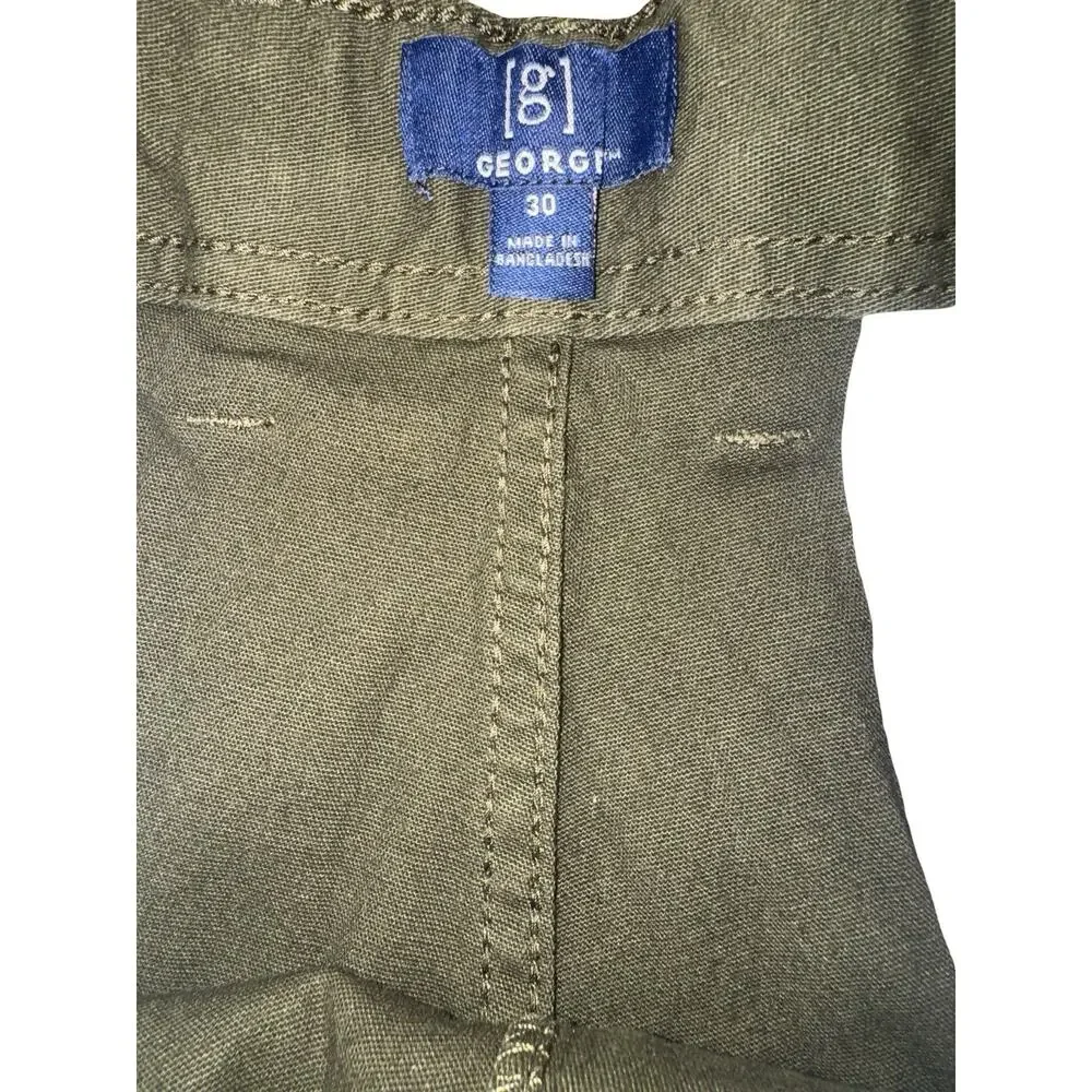 George‎ Men’s Cargo Shorts Size 30 Olive Green Military Utility NWT